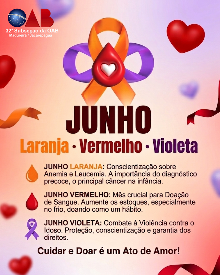 Junho - Junho - Laranja, Vermelho e Violeta 